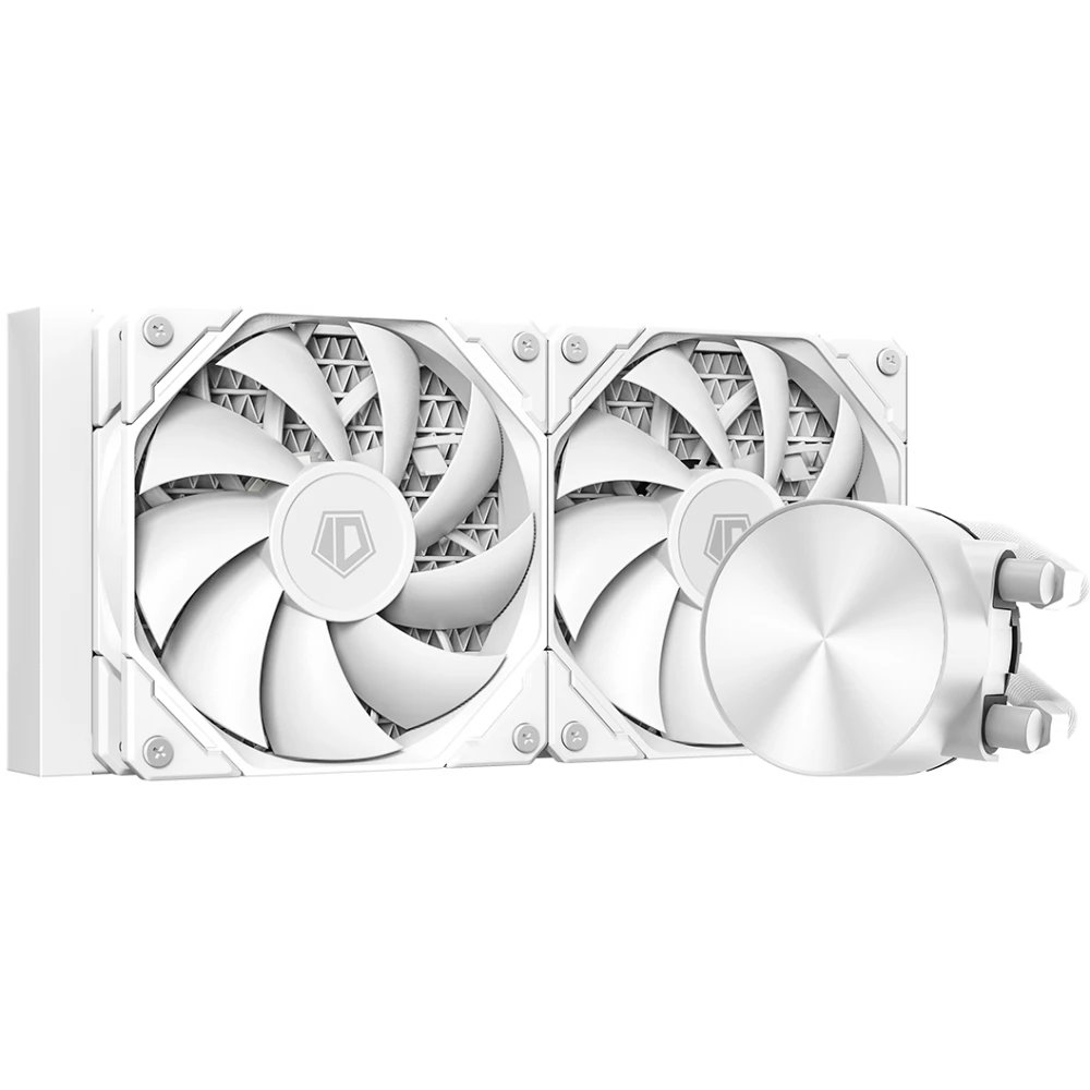 СВО ID-COOLING FX240 Pro White LGA20XX/1700/1200/115X/AM4/AM5 (TDP 300W, Black Fan and Pump, PWM, Dual Fan 120mm, бел)