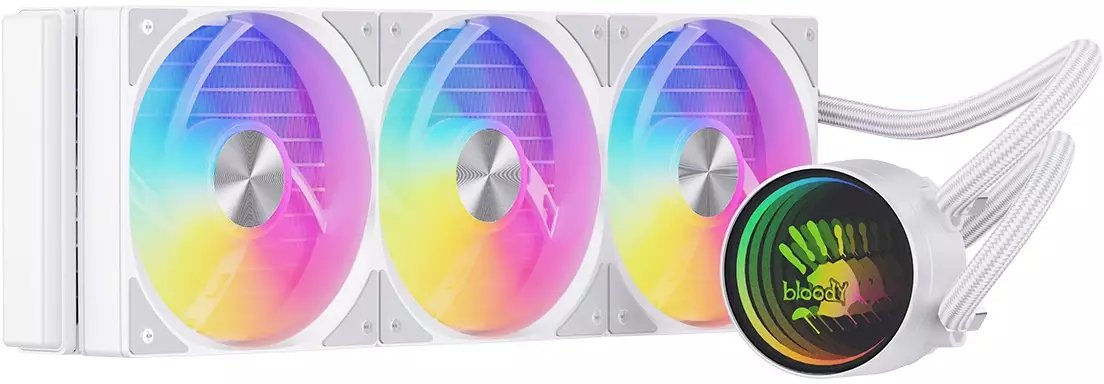 СВО Bloody LC-11 ARGB (LC-11-ARGB360-WH) Soc-AM5/AM4/1200/1700/1851 белый 4-pin 20-35dB Al+Cu 300W Ret