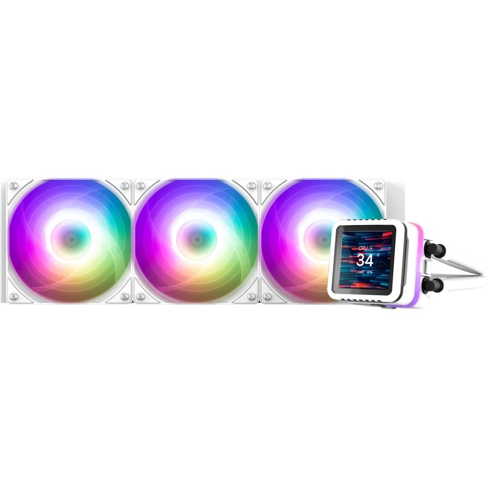 СВО Zalman Alpha2 DS A36 White 360mm, ARGB, LCD Display, white