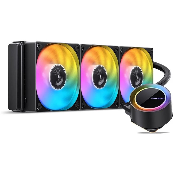 СВО JONSBO TG-360 ARGB Black LGA 2011/1700/1200/115X/AM5/AM4 (TDP 300W, ARGB Fan and Pump, PWM, Triple Fan 120mm) RE