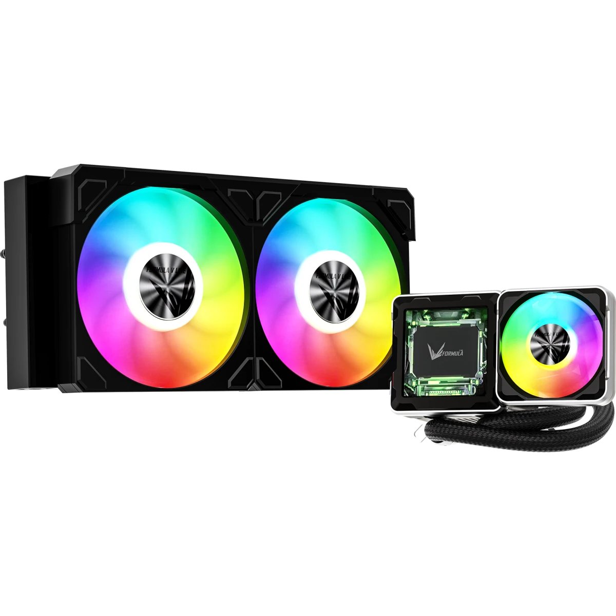 СВО Formula V Line Cryo Wing Digi 240 BK, 240mm, LCD 2.73", 2x120mm, ARGB fans, LGA115X/1200/1700/1851/1366/2011/2066, AM3/AM4