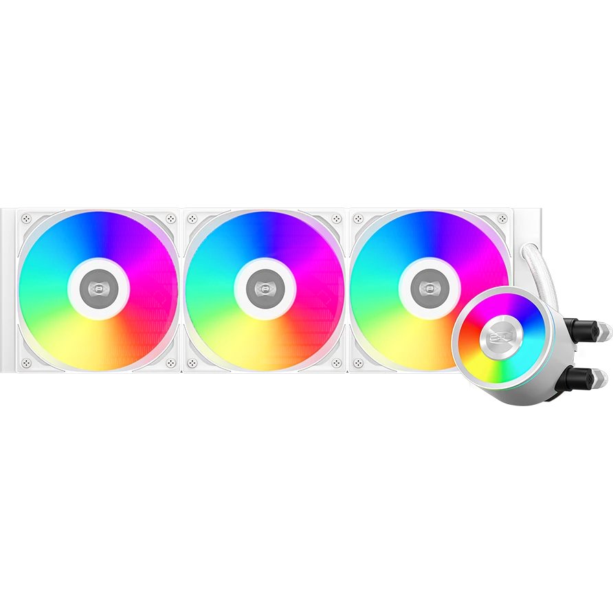 СВО PcCooler DA360 Pro ARGB WH (300W, 360mm, White, Fans 3x120mm, 75.8CFM, 33.7dBA, 2200RPM/ Pump height 57mm)