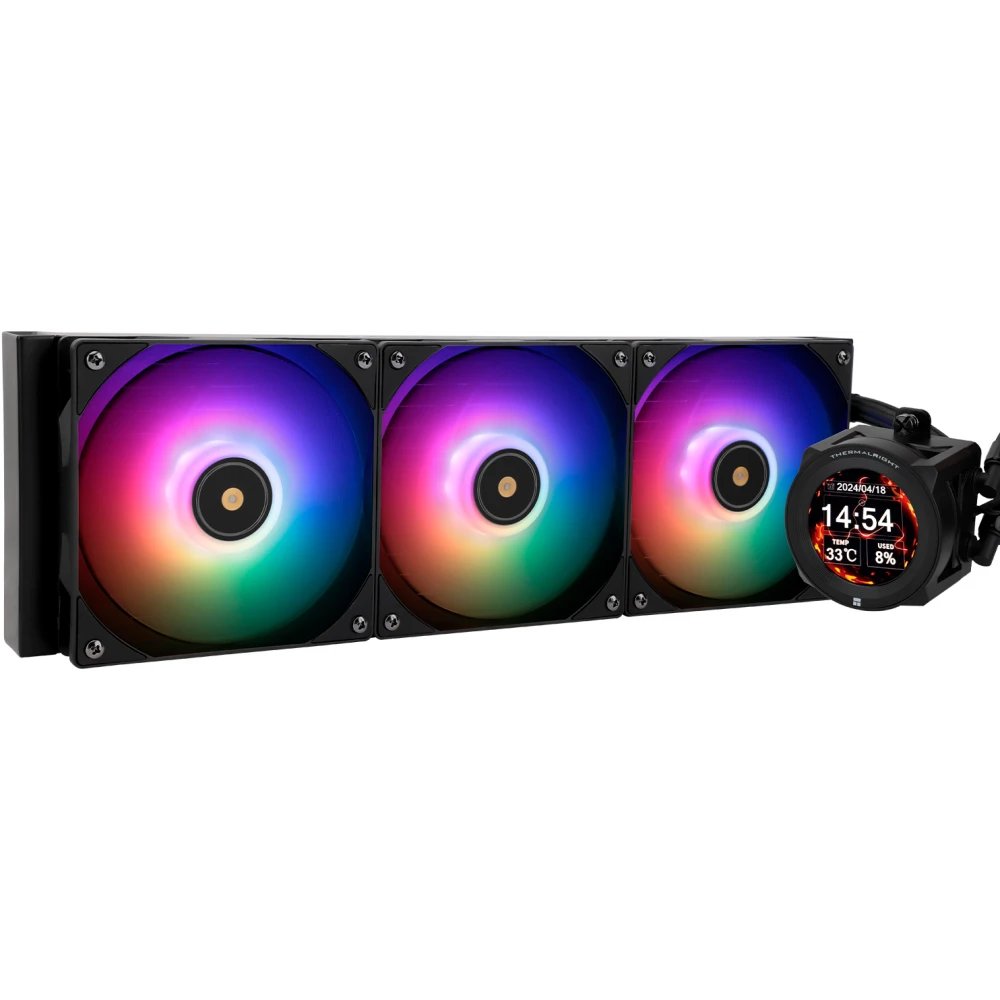 СВО Thermalright Core Vision 360 ARGB (C-Vision-360-BL-ARGB) Soc-AM5/AM4/1200/1700/1851 черный 4-pin 28.1dB Al LCD Ret