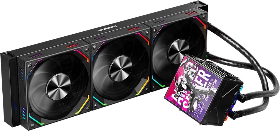 СВО 1STPLAYER F.A.S.T. FT-360 Black / 3x120mm ARGB fans, 300W TDP, 3.95" LCD screen
