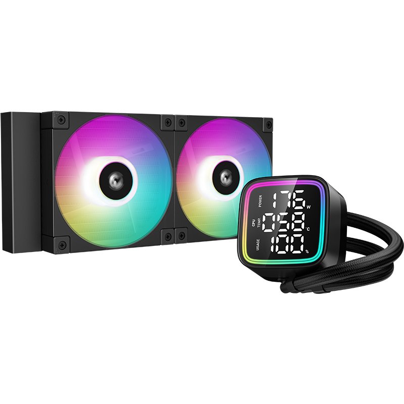 СВО DEEPCOOL LD240 черный LGA20XX/1700/1200/115X/AM5/AM4 (TDP 250W, ARGB Lighting, Anti-Leak edition, PWM, Dual Fan) RET