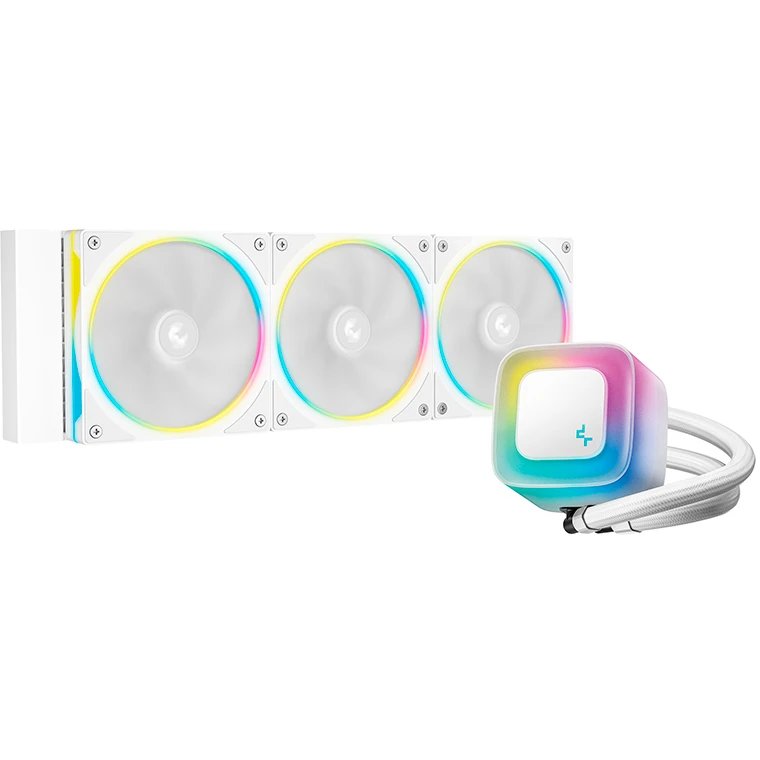 СВО DEEPCOOL LE360 Pro WH LGA1851/1700/1200/115X/AM5/AM4 (TDP 300W, ARGB Lighting, Anti-Leak edition, PWM, Triple Fan)