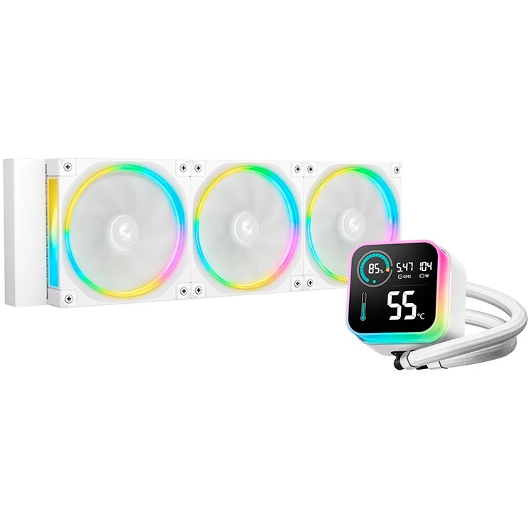 СВО Deepcool LQ360 Ultra WH ARGB (R-LQ360-WHASMC-G-1) Soc-AM5/AM4/1200/1700/1851 белый 4-pin 38.71dB Al LCD 350W 1900gr Ret