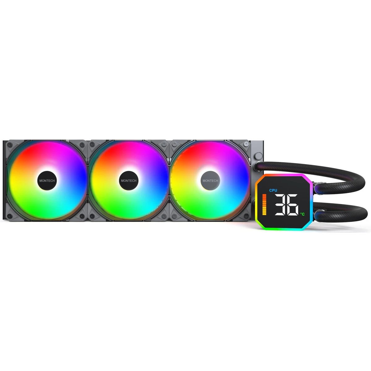 СВО Montech HyperFlow Digital 360 Black / 3x120mm ARGB fans