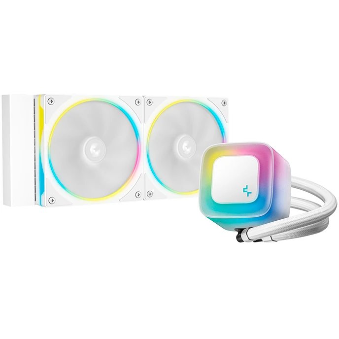 СВО DEEPCOOL LE240 Pro WH LGA1851/1700/1200/115X/AM5/AM4 (TDP 250W, ARGB Lighting, Anti-Leak edition, PWM, Dual Fan)