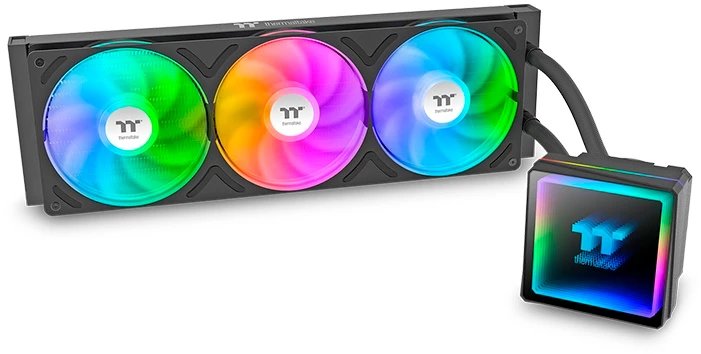 СВО Thermaltake TH360 V3 (cl-w466-pl12sw-a), 4-pin, ARGB, 120мм, черный, retail