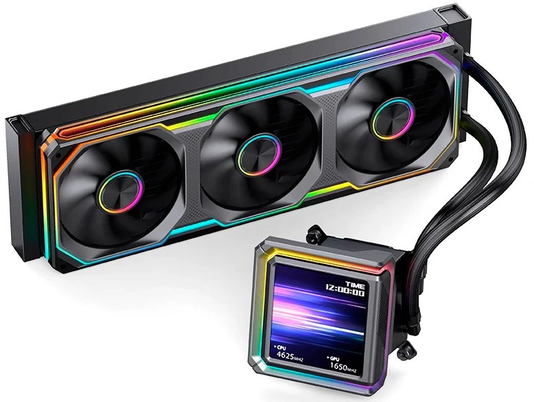 СВО JONSBO TX-360 Black LGA 1851/1700/1200/115X/AM5/AM4 (TDP 320W, ARGB Fфт and ARGB LCD Display Punp, PWM, Triple)