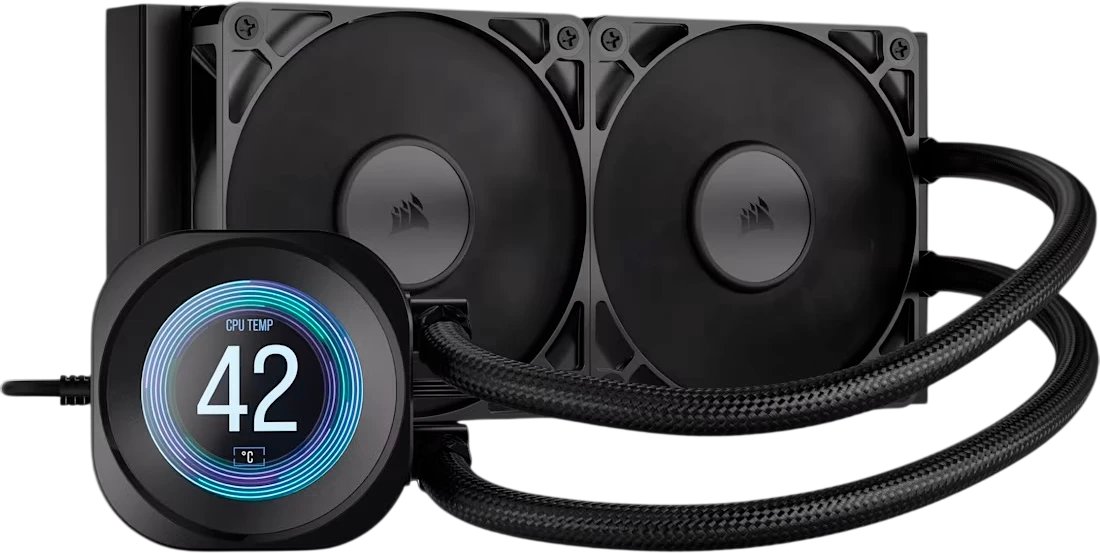 СВО Corsair Nautilus 240 RS LCD Black (CW-9061031-WW) (240mm, Fans 2x120mm, 72.8CFM, 36dBA)