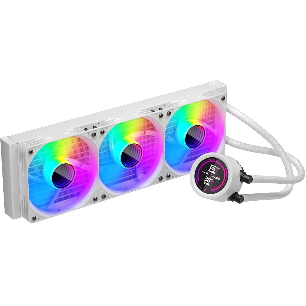 СВО 1STPLAYER TS4 360 White (TS4-360-WH) / 3x120mm, ARGB, IPS display