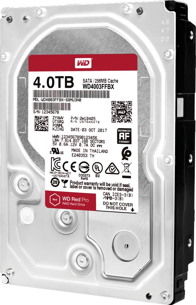 Жесткий диск WD Original SATA-III 4Tb WD4003FFBX NAS Red Pro (7200rpm) 256Mb 3.5"