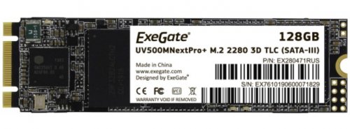 SSD ExeGate EX280471RUS UV500MNextPro+ 128 Gb M.2 2280 3D TLC SATA-III