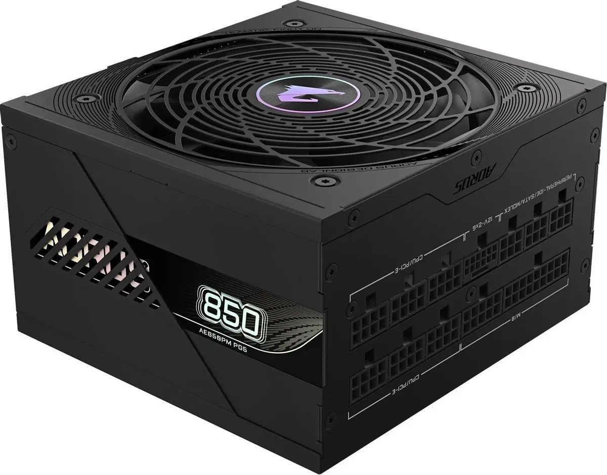 Блок питания GIGABYTE Aorus Elite GP-AE850PM PG5, Gen.5, 850Вт, 120мм, retail