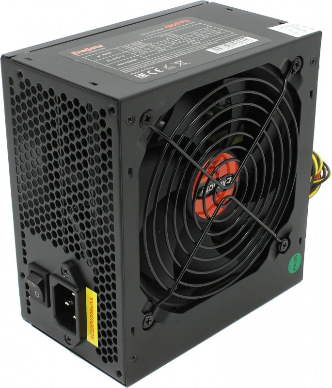 Блок питания Exegate EX260640RUS 450PPE, ATX, black, APFC, 12cm, 24p+(4+4)p, PCI-E, 3xIDE, 5xSATA, FDD