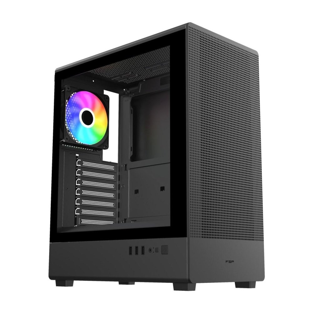 Корпус FSP M221-BA (POC0000359), ATX Minitower, USB3.0 x 1/USB2.0 x 2, Black