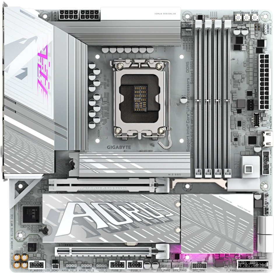 Материнская плата Gigabyte Z890M Aorus Elite Wifi7 Ice