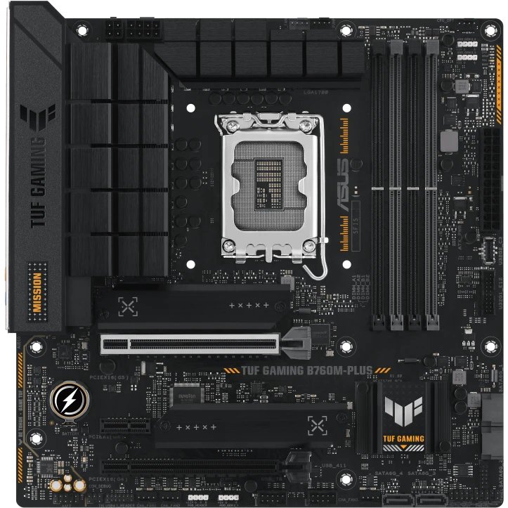 MB s1700 ASUS TUF GAMING B760M-PLUS mATX 4xDDR5 2xPCIEx16 PCIEx1 2xM.2 USB-C HDMI DP 2.5GLAN (90MB1ES0-M0EAY0)