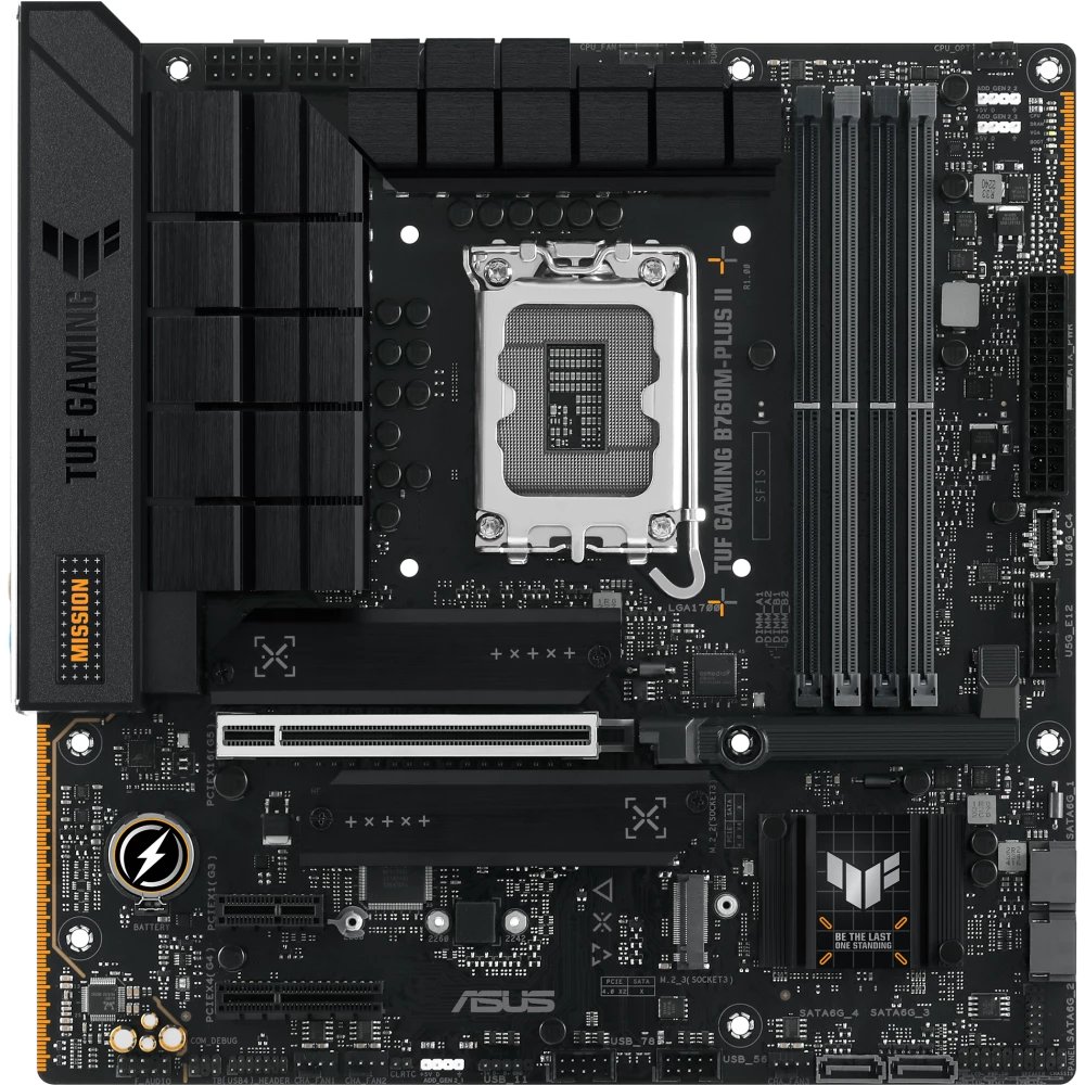 MB s1700 ASUS TUF GAMING B760M-PLUS II mATX 4хDDR5 1xPCIEx16 1xPCIEx4 1xPCIEx1 3xM.2 DP HDMI 2.5GLAN (90MB1HD0-M0EAY0)