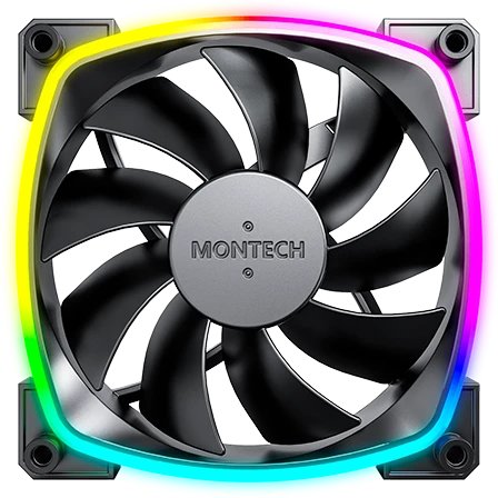 Вентилятор Montech AX120 ARGB (AX120 PWM Black) 120х120x25 черный 4-pin Ret