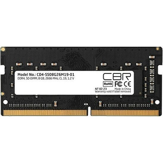 CBR DDR4 SODIMM 8GB CD4-SS08G26M19-01 PC4-21300, 2666MHz, CL19, 1.2V