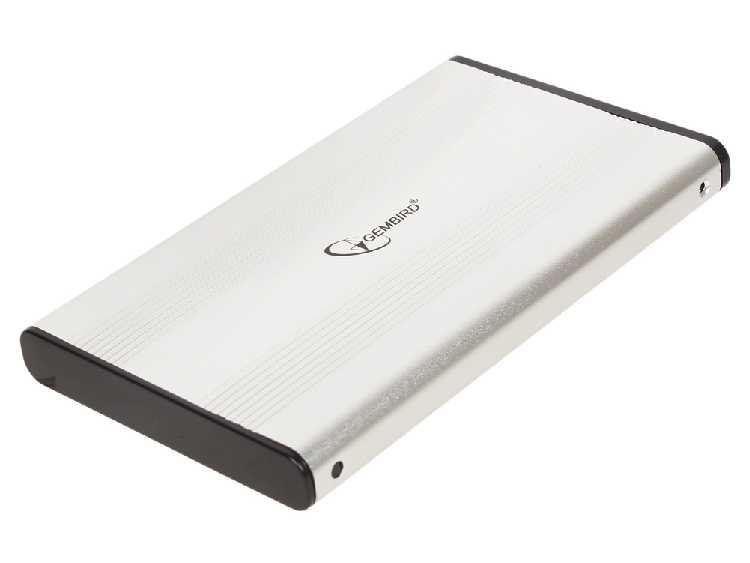 Корпус для HDD/SSD 2.5" Sata3 USB2.0 Gembird EE2-U2S-5-S, Silver, алюминиевый