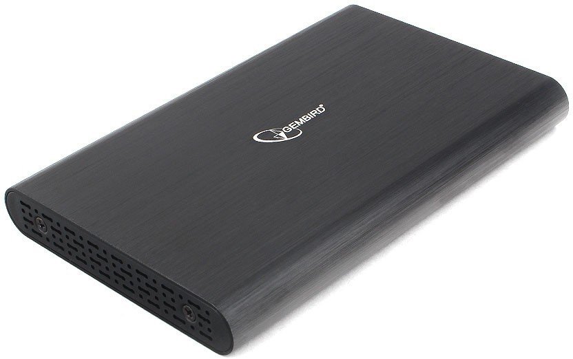 Внешний корпус для HDD/SSD Gembird EE2-U3S-50 2.5" чёрный, USB 3.0, SATA, до 2 Тб, алюминий