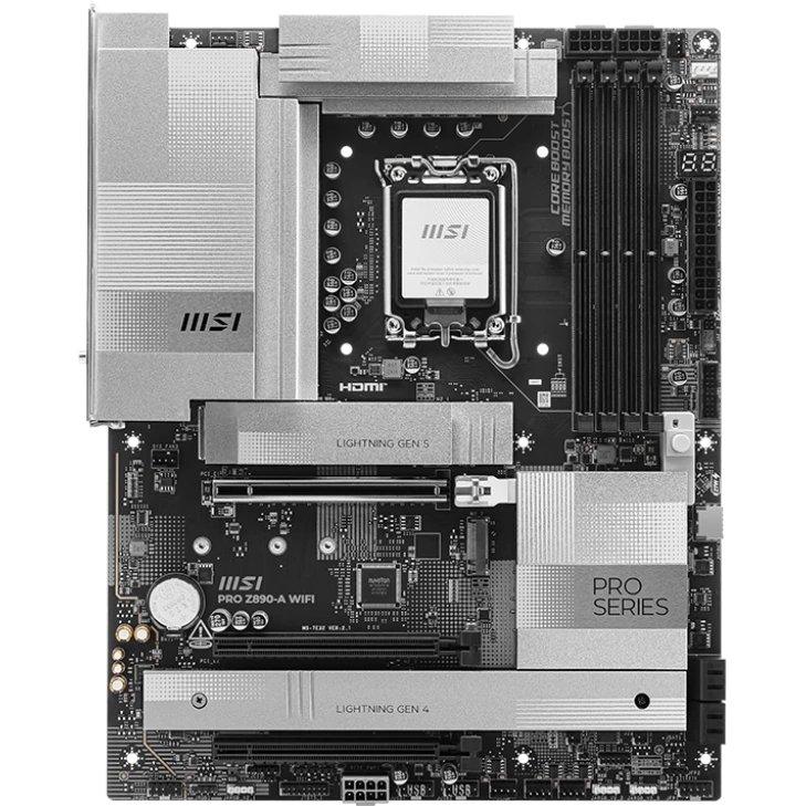 MB s1851 MSI Pro Z890-A Wifi, 4*DDR5, 3*PCIEx16, 4*M.2, 2*TypeC, 3*USB3.2Gen2, 6*USB3.2Gen1, 4*USB2.0, 4*SATA3.0, 5G, 2xType-C(DP), HDMI, ATX, RTL