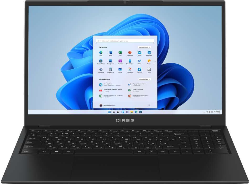 Ноутбук IRBIS SmartBook 15NBP3504B 15.6" FHD (1920x1080) IPS AG, Core i3-1215U, 8Gb DDR4-3200(1) 512Gb SSD, Wi-Fi 6+BT 5, 10000mAh, Metal Case Black