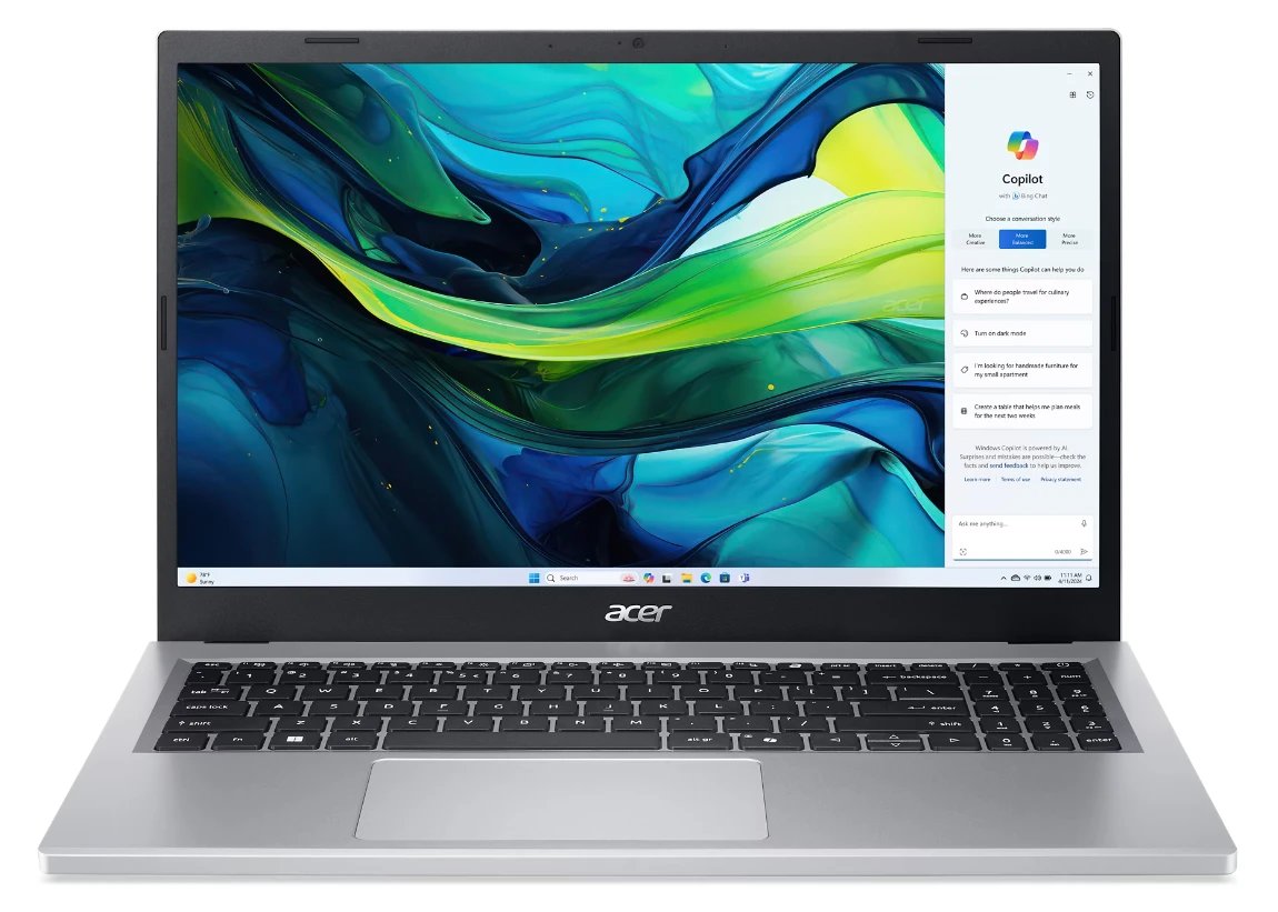 Ноутбук ACER Aspire Go 15 AG15-21PT-R5GQ (NX.JJJAA.004) Pure Silver 15.6” FHD IPS Multi-Touch R5-7520U/AMD Radeon Shared/8GB/ 512GB SSD