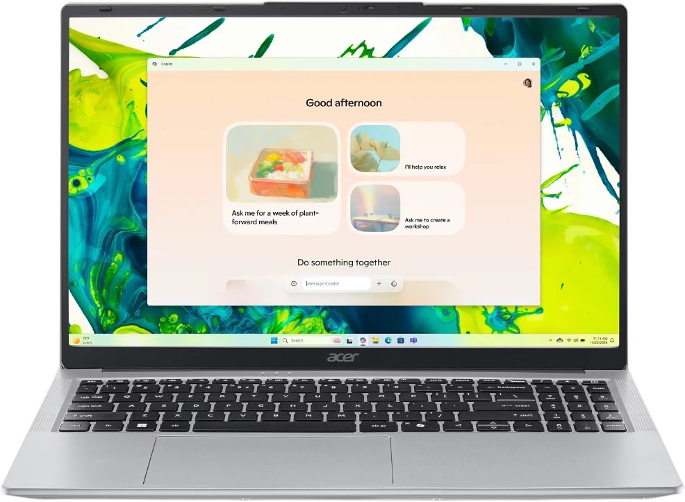 Ноутбук Acer Aspire Lite 15 AL15-54P-590V (NX.DTHCD.001) Intel Core Ultra 5 115U, 16Gb, SSD512Gb, IPS, FHD, 1920x1080, 60Hz, NoOS, Silver