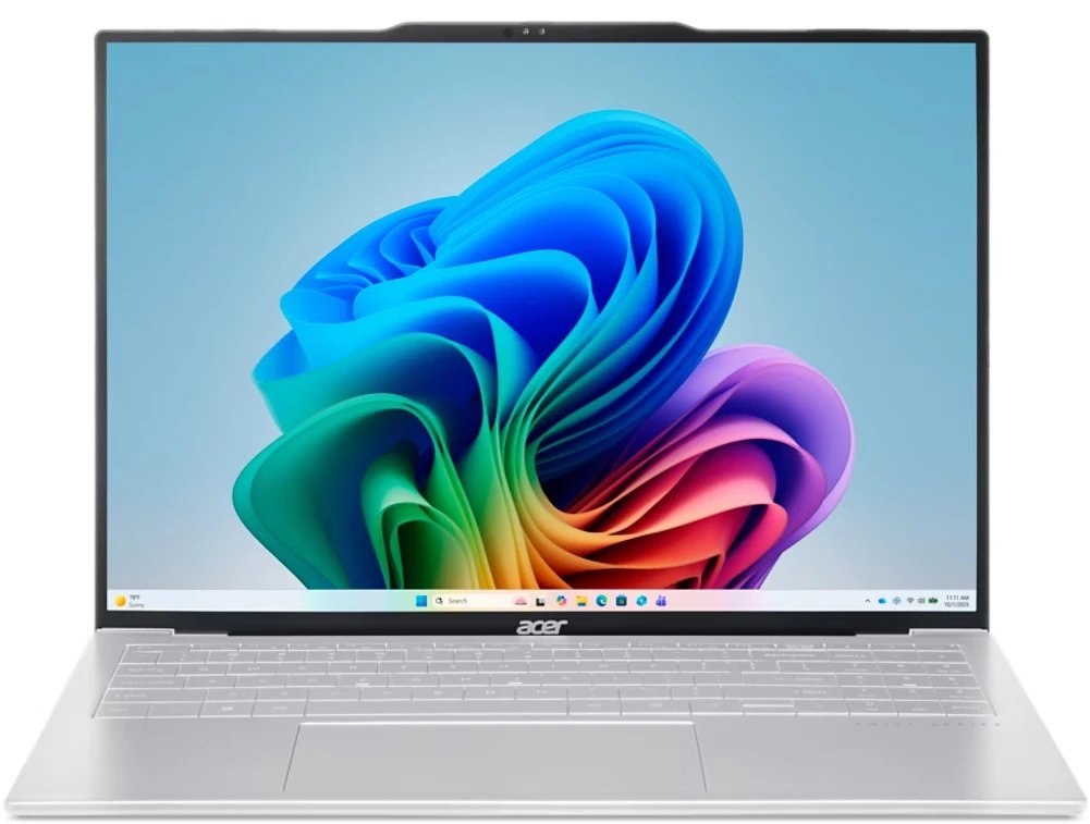 Ноутбук Acer Swift Air 16 SFA16-61M-R88D (NX.DJACD.002-Win11P) Ryzen AI 7 345 16Gb SSD 512Gb AMD Radeon Graphics 16 WUXGA OLED Cam Серебристый