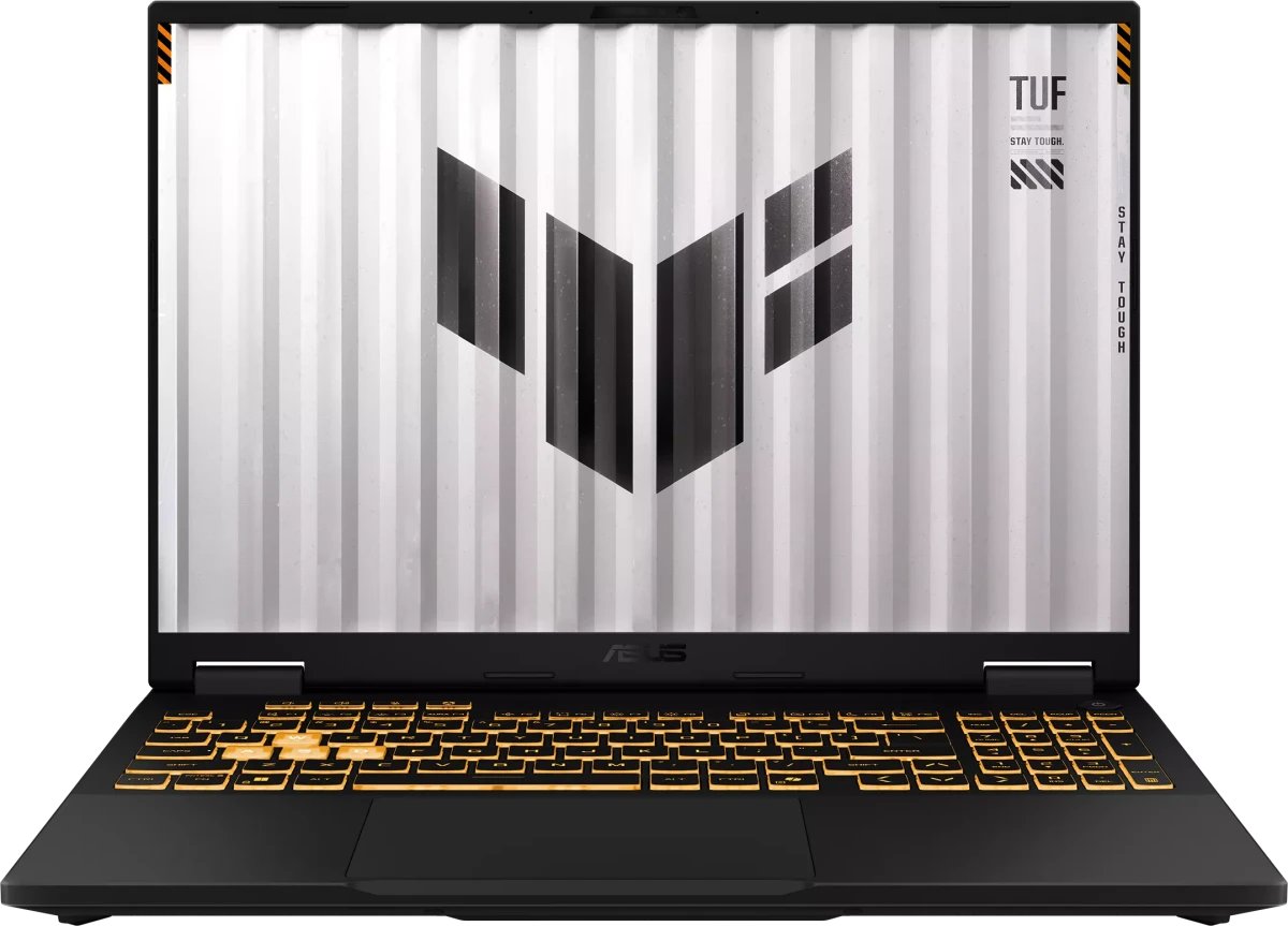 ASUS TUF F16 FX608JHI-TU216 16 Intel Core i5 14450HX (2.4Ghz)/16384Mb/512PCISSDGb/noDVD/Ext:nVidia GeForce RTX 5050(8192Mb)Jaeger Gray/DOS
