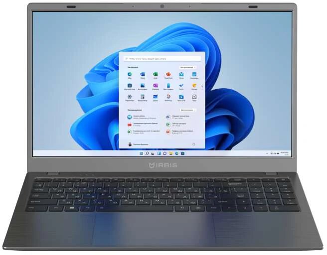Ноутбук IRBIS GroovyBook 15 (15NBP2001_G2) Core I5-1250P, 16GB LPDDR5+512GB NVME SSD,15,6"LCD 1920*1080 IPS, Intel AX101 WIFI, Camera 2MP,TPM2.0