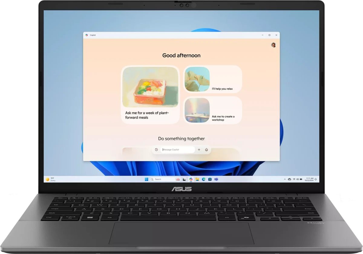 Ноутбук Asus VivoBook S14 S3407AA-SF075 (90NB1762-M004J0) Core Ultra 7 355 32Gb SSD1Tb Intel Graphics 14" OLED WUXGA (1920x1200) без ОС grey WiFi BT