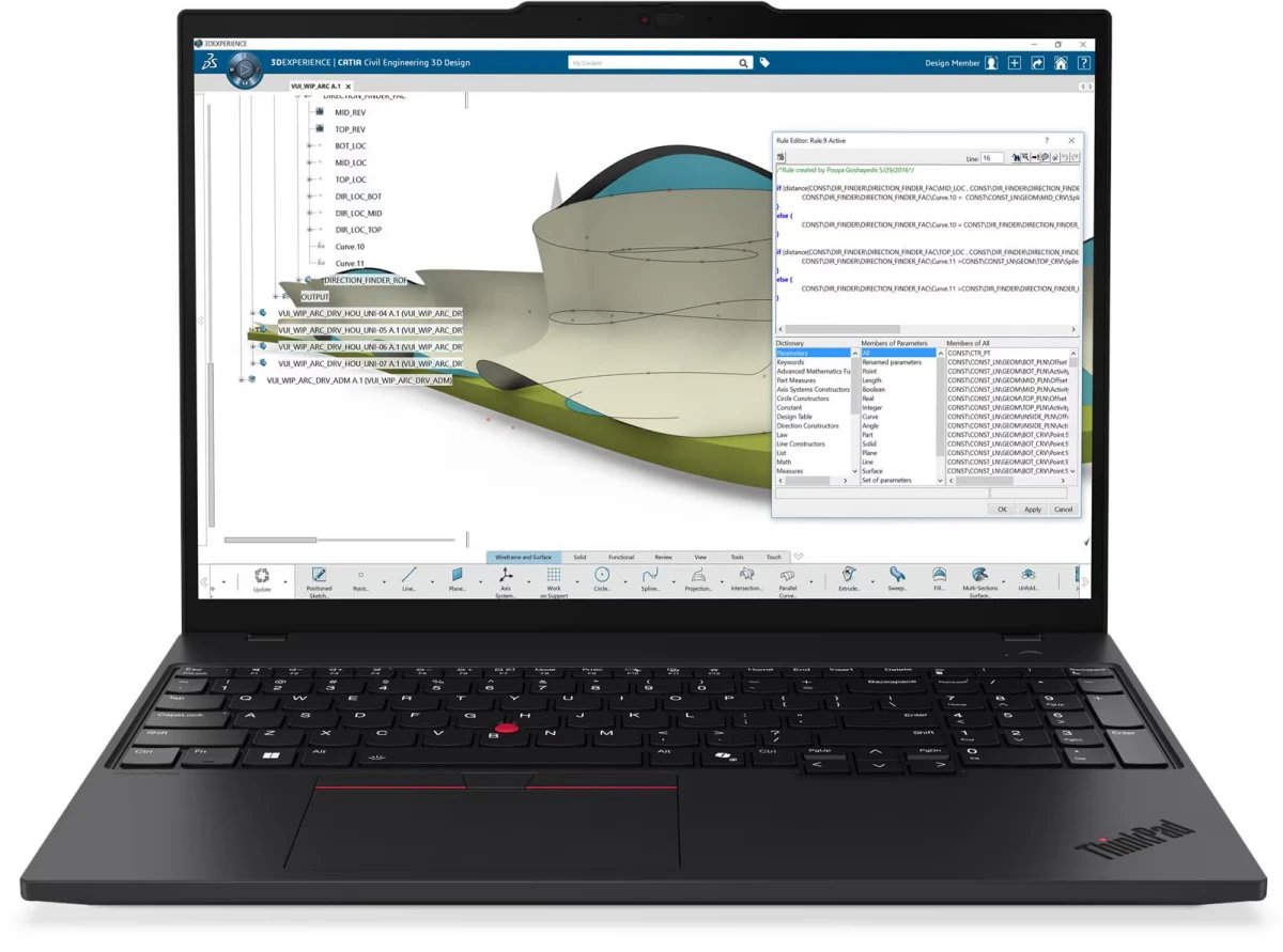 Ноутбук Lenovo ThinkPad P16s G4 (21QSS16N00) 16" WQUXGA (3840x2400) Touch OLED, Ryzen AI 7 350, 32GB, 1TB PCIe SSD, AMD Radeon 860M, Wi-Fi MT7925