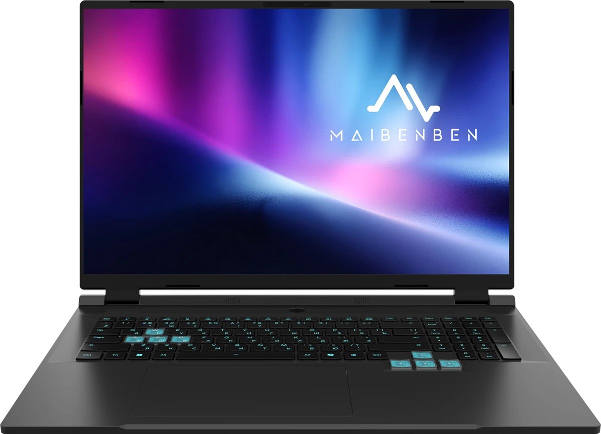 Ноутбук Maibenben X18A-R989570G3RLB4E10-Linux 18" FHD IPS 144Hz, AMD R9-8945HXH, 16Gb, 1Tb SSD, NVidia RTX5070 8Gb черный