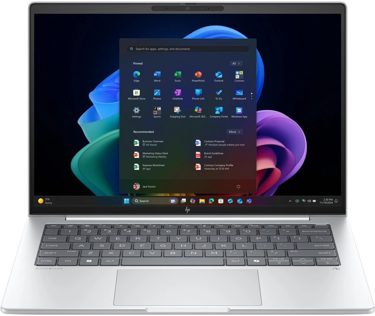 Ноутбук HP EliteBook 8 G1i Core (AP6J3AV) Ultra 5 225U 32Gb SSD512Gb Intel Graphics 14" WUXGA (1920x1200) без ОС silver WiFi BT Cam