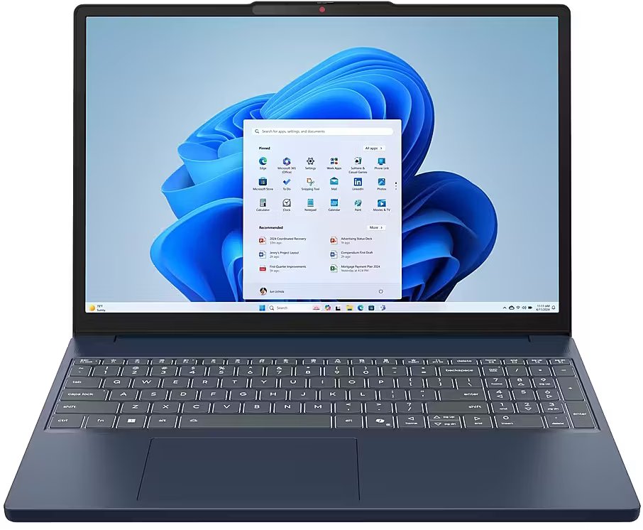 Ноутбук Lenovo IdeaPad Slim 3 15IRH10 (83K1008YRM) 15,3" WUXGA IPS 300N/i5-13420H/16Gb/512Gb SSD/UMA/no OS/SKK/Cosmic Blue