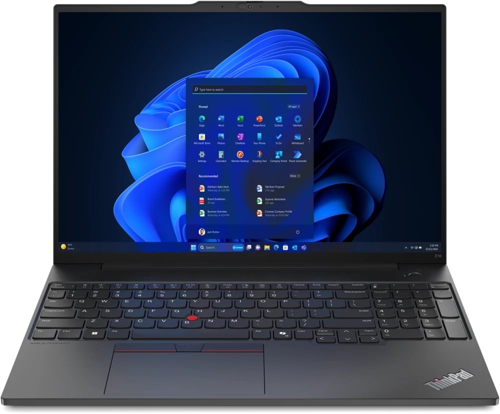 Ноутбук Lenovo ThinkPad E16 G2 (21MAS04600) Core Ultra 5 125U 16Gb SSD512Gb Intel Graphics 16" IPS WUXGA (1920x1200) без ОС black WiFi BT Cam