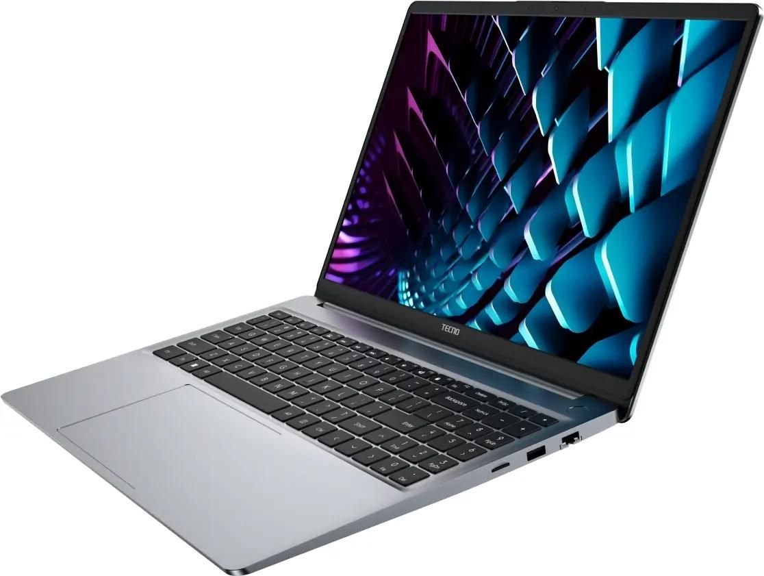 Ноутбук Tecno MegaBook K16SDA (71003300341) Ryzen 5 7430U 16Gb SSD512Gb AMD Radeon Graphics 16" IPS WUXGA (1920x1200) Win11Home grey WiFi BT Cam