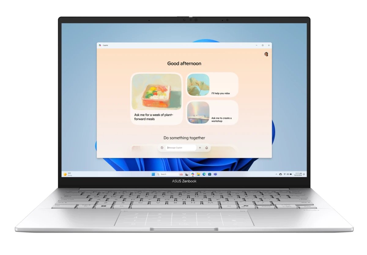 Ноутбук Asus Zenbook 14 UX3405CA-ST1352 (90NB14W2-M01ZP0) Core Ultra 7 255H 32Gb SSD512Gb Intel Arc 14" OLED 3K (2880x1800) без ОС silver WiFi BT Cam