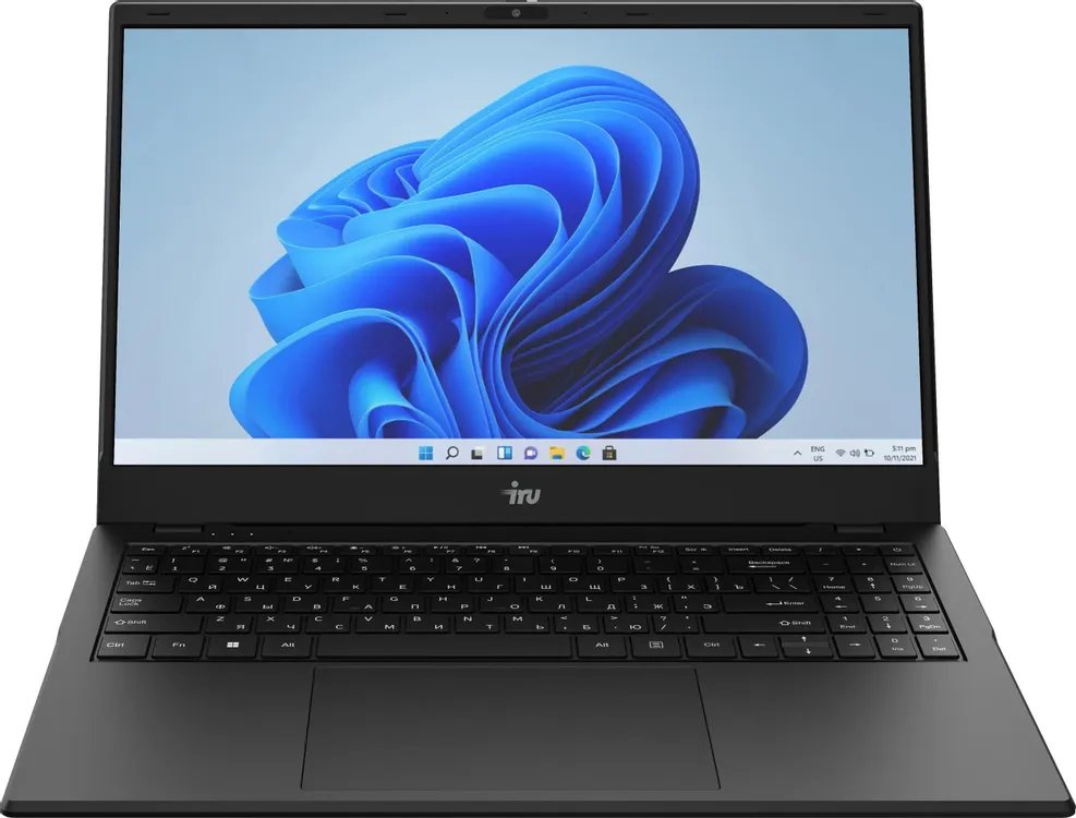 Ноутбук IRU Planio 15ING-2140838-Win11P Celeron N4500 8Gb SSD512Gb Intel UHD Graphics 15.6" IPS FHD (1920x1080) 64 black WiFi BT Cam 6000mAh