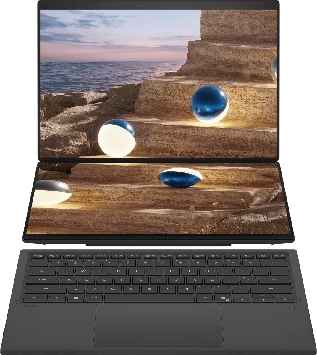 Ноутбук ASUS ZenBook Duo UX8407AA-SN363X (90NB16V1-M00L90) Intel Core Ultra 9 386H 2100MHz/14"/2880x1800/32GB/1024GB SSD/Intel Graphics/Wi-Fi