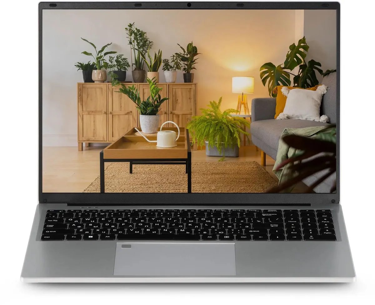 Ноутбук AZERTY Memoir RB-1650 (120-0716) 16", IPS, Intel N100 0.8ГГц, 4 ядер, 16ГБ LPDDR5, 512ГБ SSD, Intel UHD Graphics, W11P, серебристый