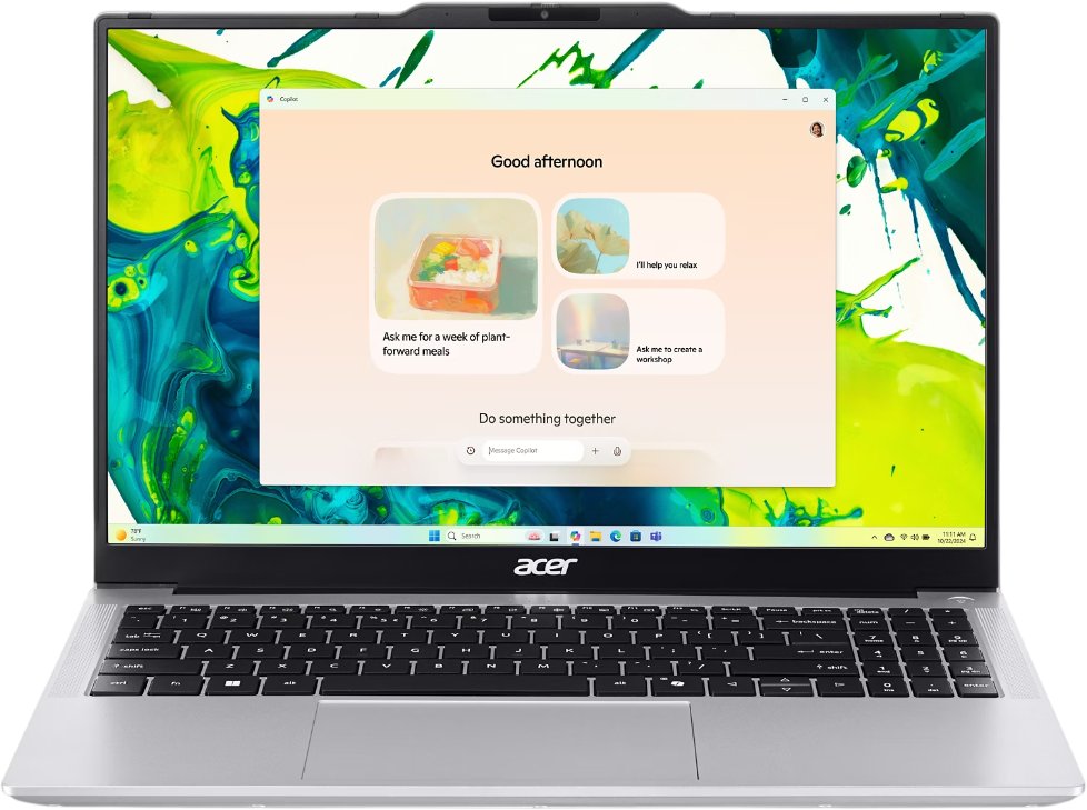 Ноутбук Acer Aspire Lite 15 AL15-53P-56PA (NX.DGCEM.001-Win11Pro) Core 5 120U 16Gb SSD 512Gb Intel Graphics 15,6 FHD IPS Cam KBD RU/ENG Серебристый