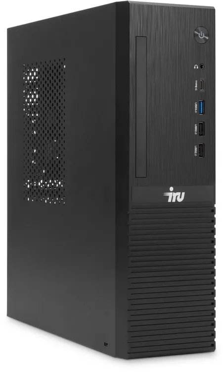 ПК iRU Planio 310H6SFC (2153481) Intel Core i3 12100F, DDR4 16ГБ, 512ГБ SSD, nVidia GeForce GT610 - 2 ГБ, Windows 11 Pro, черный