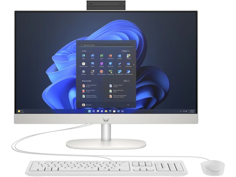 Моноблок HP ProOne 240 G10 All-in-One NT (998J5ET) IPS 23,8"(1920x1080) i7-1355U, 8GB, 512GB, eng/rus usb kbd, mouse, WiFi, BT, 5MP, White, DOS